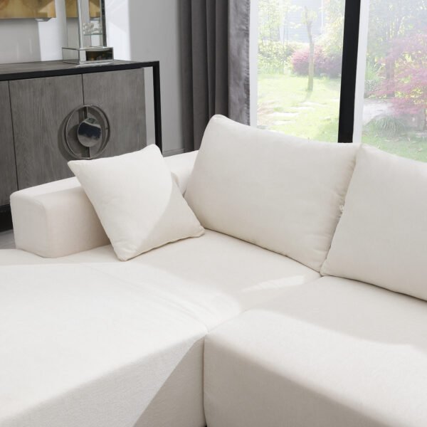 109*68" Modular Sectional Living Room Sofa Set Modern Minimalist Style Couch White - Image 6