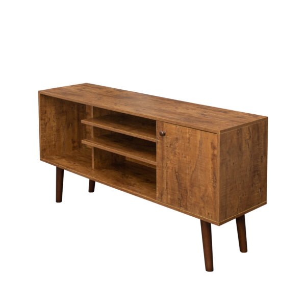 TV Stand Use in Living Room Furniture with 1 storage and 2 shelves Cabinet high quality particle board Walnut - Image 5