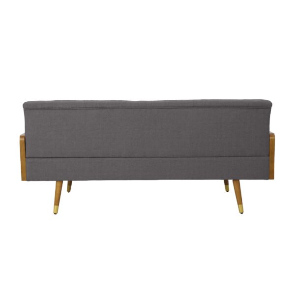 Aidan Mid Century Modern Tufted Fabric Sofa - Image 3