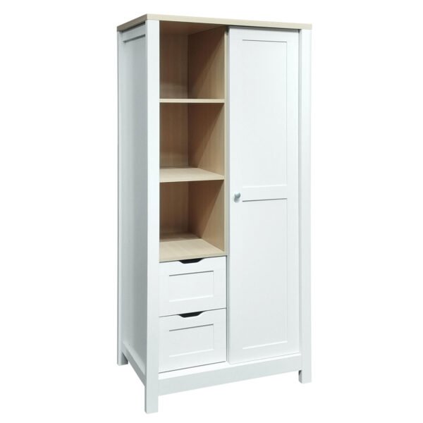 Bedroom Storage Wardrobe with Hanging Rods White - Image 14