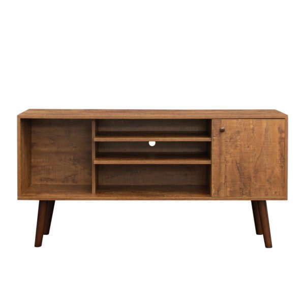 TV Stand Use in Living Room Furniture with 1 storage and 2 shelves Cabinet high quality particle board Walnut - Image 2