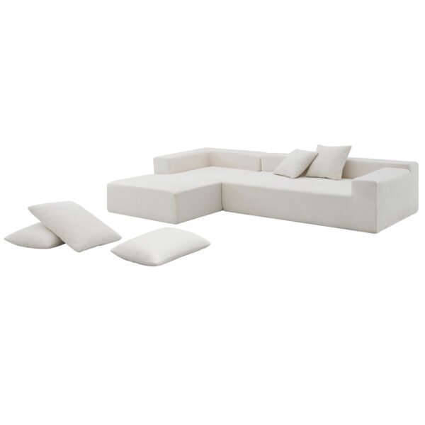 109*68" Modular Sectional Living Room Sofa Set Modern Minimalist Style Couch White - Image 24