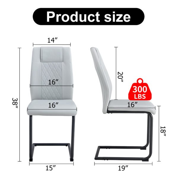 Equipped with faux leather cushioned seats - living room chairs with black metal legs - Image 17