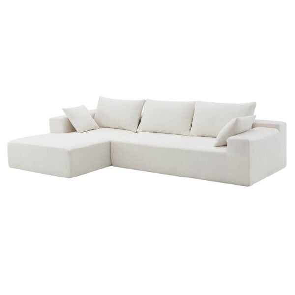 109*68" Modular Sectional Living Room Sofa Set Modern Minimalist Style Couch White - Image 2