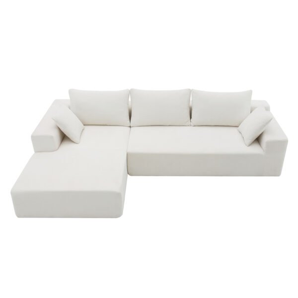 109*68" Modular Sectional Living Room Sofa Set Modern Minimalist Style Couch White - Image 11