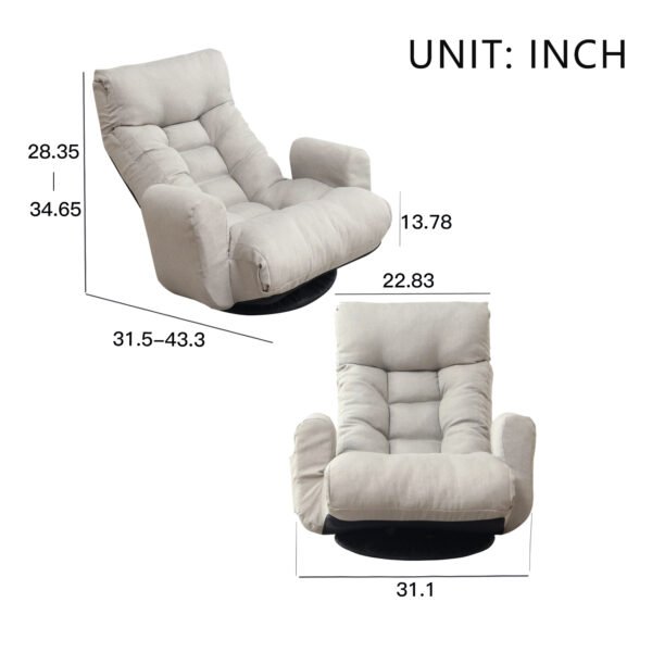 Adjustable head and waist game chair lounge chair in the living room 360 degree rotatable sofa chair - Image 2