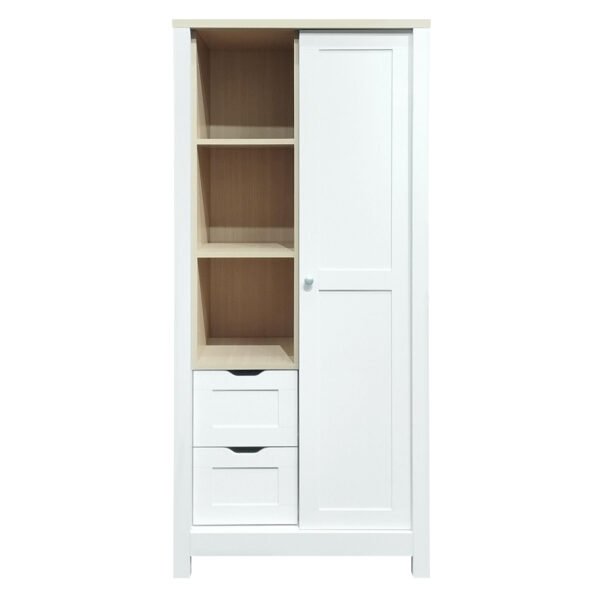 Bedroom Storage Wardrobe with Hanging Rods White - Image 9