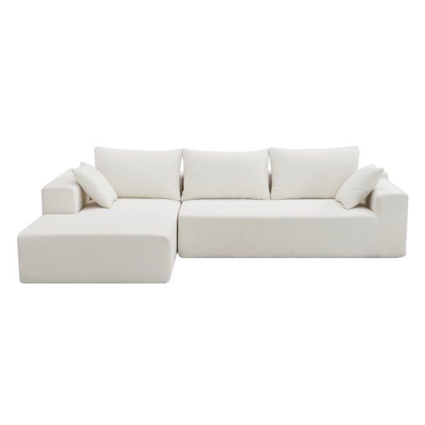 109*68" Modular Sectional Living Room Sofa Set Modern Minimalist Style Couch White - Image 10