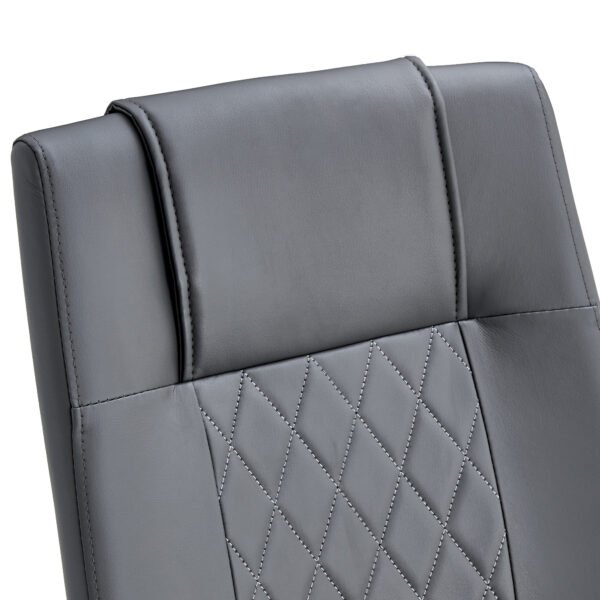 Comes with faux leather cushioned seats living room chairs with metal legs (gray+PU leather) - Image 7