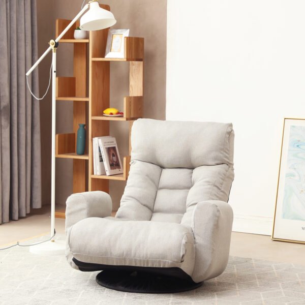 Adjustable head and waist game chair lounge chair in the living room 360 degree rotatable sofa chair - Image 4