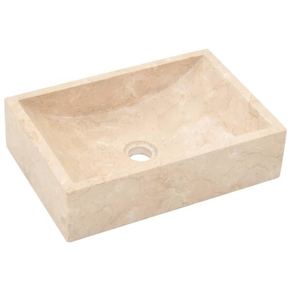 vidaXL Wash Basin Vanity Sink Small Countertop Wash Basin Bathroom Sink Marble - Image 5