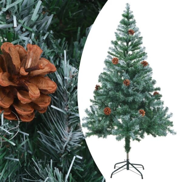 vidaXL Christmas Tree Frosted Artificial Xmas Tree with Pinecones Decoration