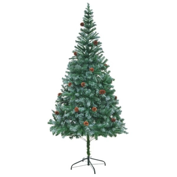 vidaXL Christmas Tree Frosted Artificial Xmas Tree with Pinecones Decoration - Image 2