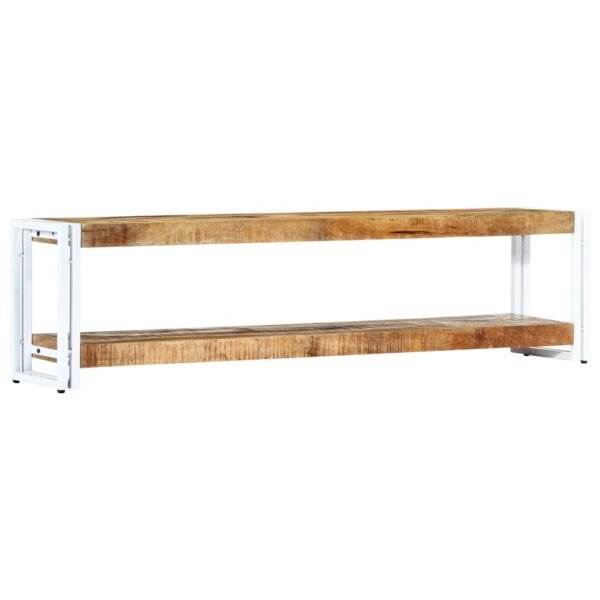 vidaXL TV Stand 59.1"x11.8"x15.7" Solid Wood Mango - Image 3