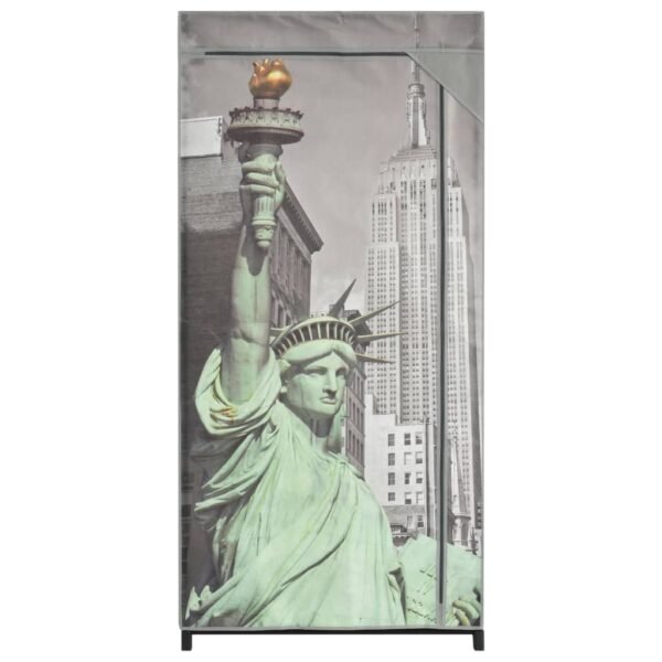 vidaXL Wardrobe New York 29.5"x17.7"x63" Fabric - Image 2