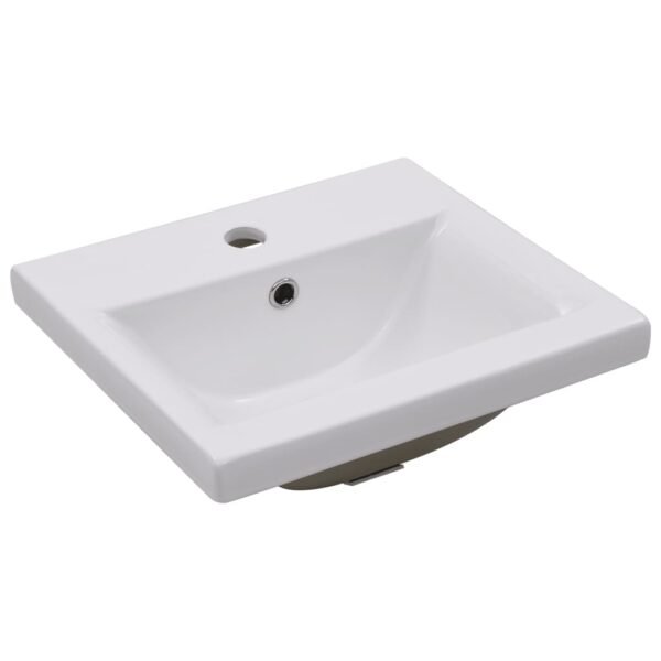 vidaXL Wash Basin Built-in Sink Vanity Sink Bathroom Basin Bath Sink Ceramic - Image 4