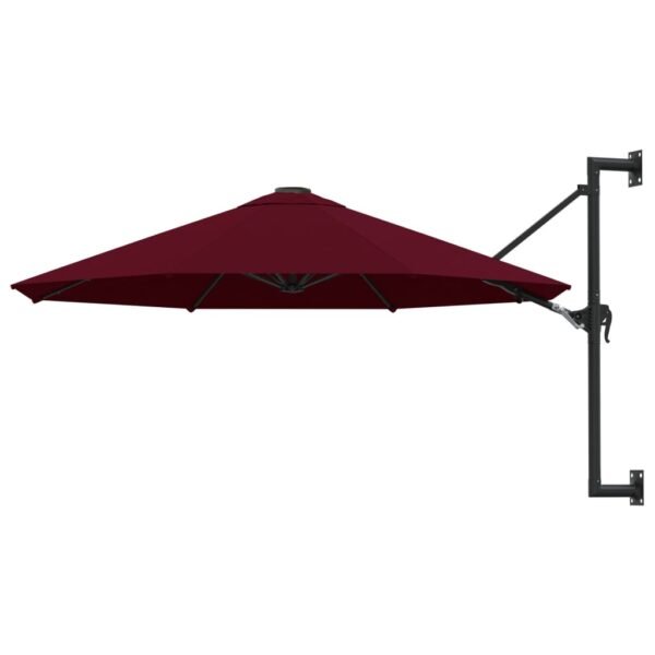 vidaXL Wall Mounted Outdoor Umbrella Parasol Patio Sunshade Garden Sun Shelter