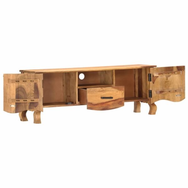 vidaXL TV Stand 45.3"x11.8"x16.5" Solid Wood Sheesham - Image 2