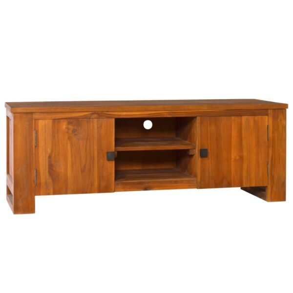 vidaXL TV Stand 43.3"x11.8"x15.7" Solid Wood Teak