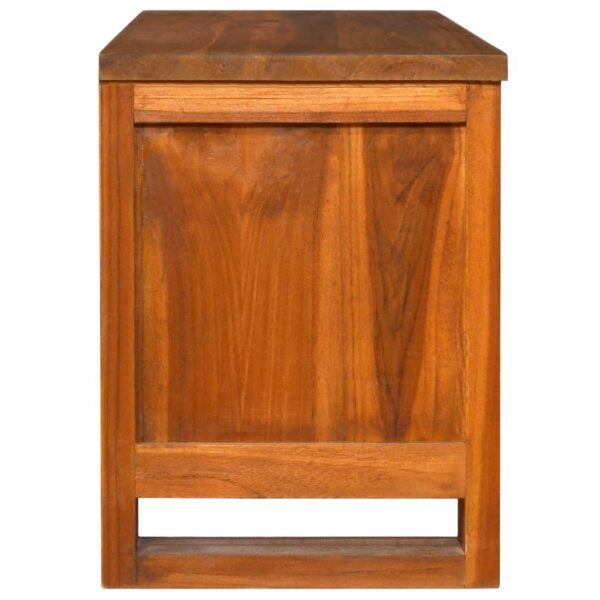 vidaXL TV Stand 43.3"x11.8"x15.7" Solid Wood Teak - Image 4