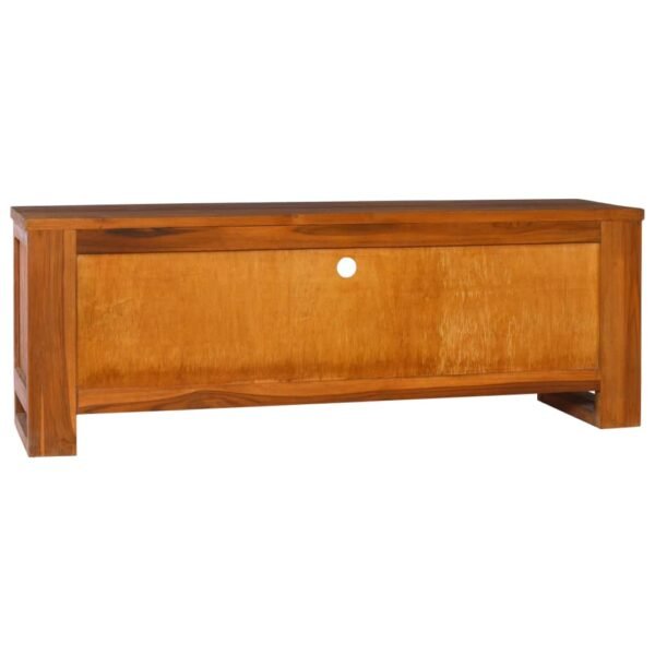 vidaXL TV Stand 43.3"x11.8"x15.7" Solid Wood Teak - Image 5