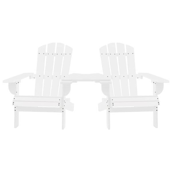 vidaXL Adirondack Chairs Patio Adirondack Chair with Tea Table Solid Wood Fir - Image 5