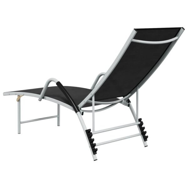 vidaXL Patio Lounge Chair Outdoor Sunbed Sunlounger Textilene and Aluminum