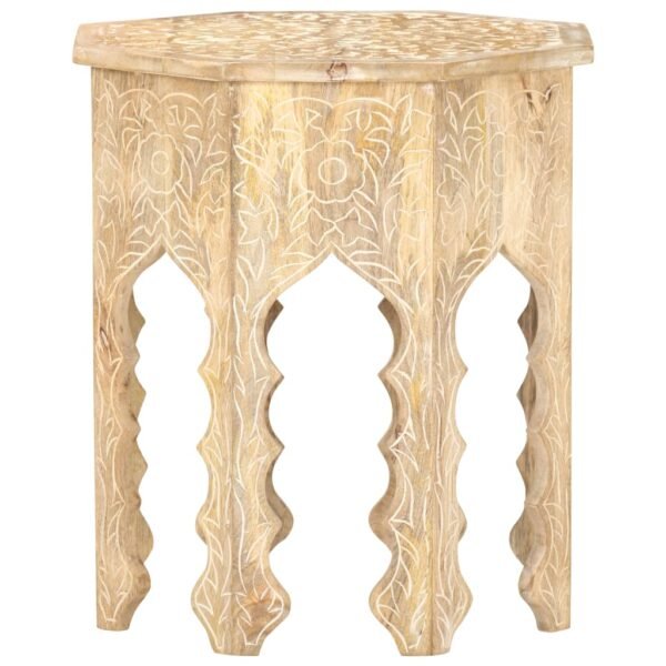 vidaXL Side Table Ø18.9" Solid Mango Wood - Image 3