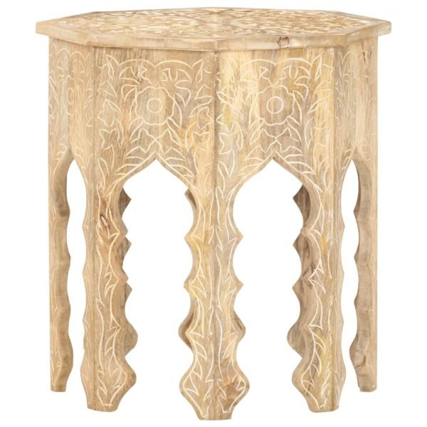 vidaXL Side Table Ø18.9" Solid Mango Wood - Image 4