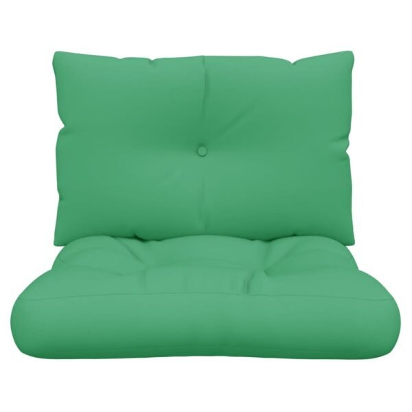 vidaXL Pallet Cushions 2 pcs Green Fabric - Image 4