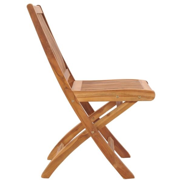 vidaXL Folding Patio Chairs 2 pcs Solid Teak Wood - Image 3