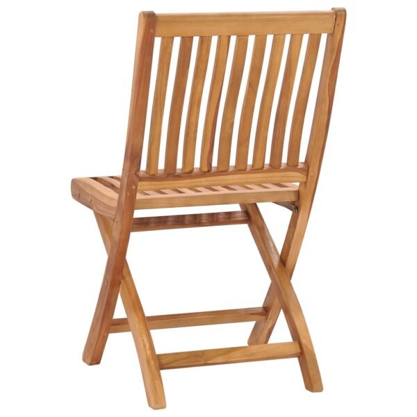 vidaXL Folding Patio Chairs 2 pcs Solid Teak Wood - Image 4