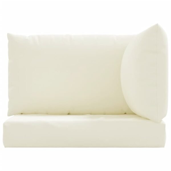 vidaXL Pallet Cushions 3 pcs Cream White Oxford Fabric - Image 4