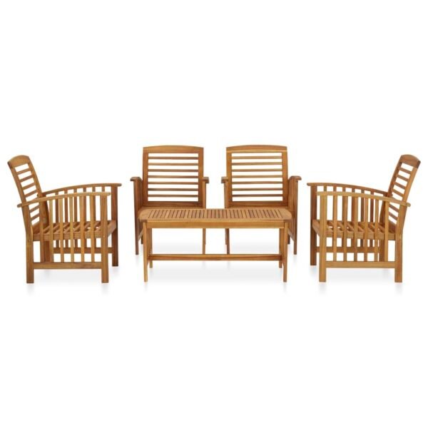 vidaXL 5 Piece Patio Lounge Set Solid Acacia Wood - Image 4