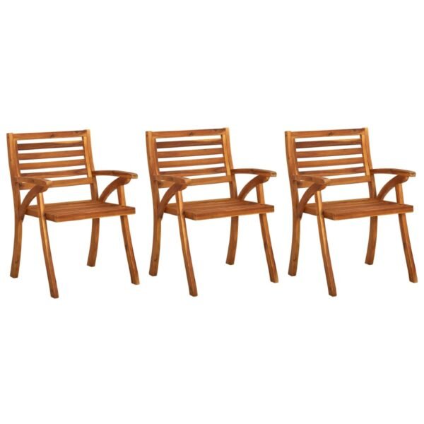 vidaXL Patio Dining Chairs Outdoor Chair for Deck Garden Solid Wood Acacia