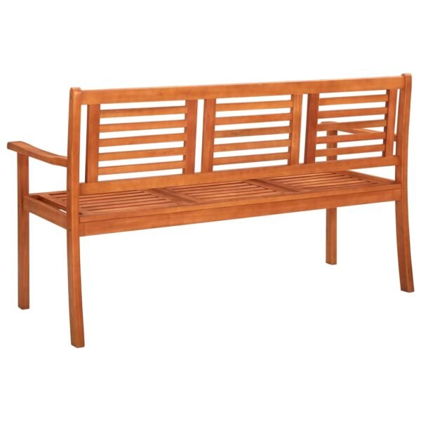 vidaXL Outdoor Patio Bench Loveseat Chair with Cushion Solid Wood Eucalyptus