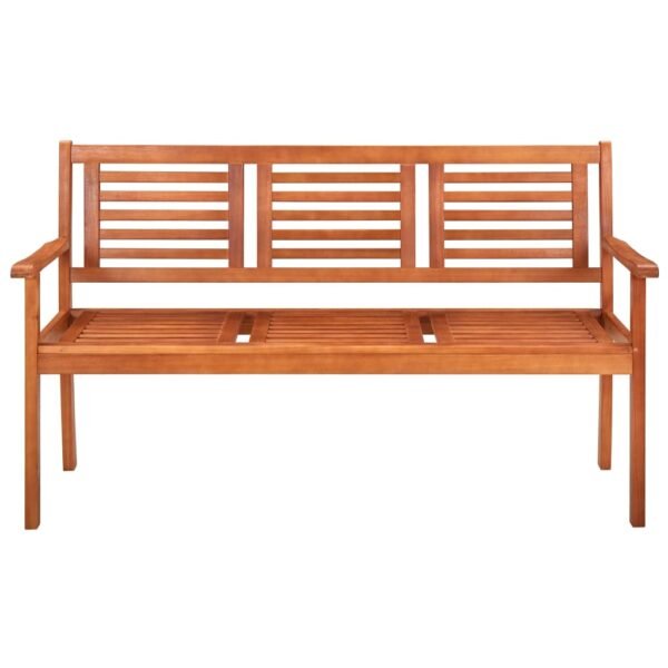 vidaXL Outdoor Patio Bench Loveseat Chair with Cushion Solid Wood Eucalyptus - Image 3