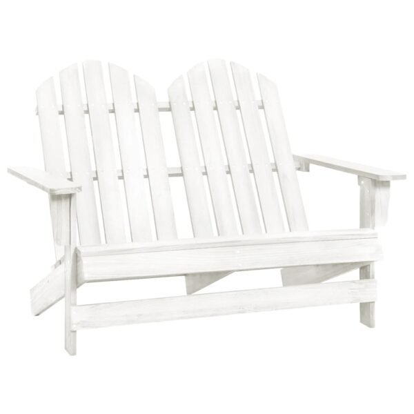 vidaXL 2-Seater Patio Adirondack Chair Outdoor Furniture Seat Solid Wood Fir - Image 3