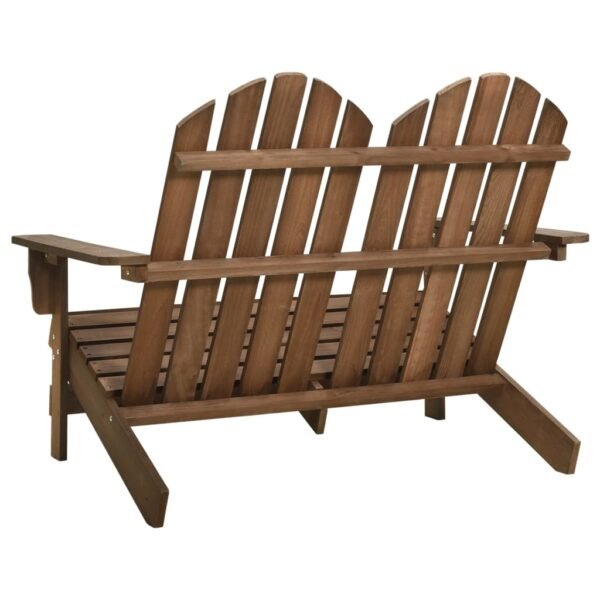 vidaXL 2-Seater Patio Adirondack Chair Outdoor Furniture Seat Solid Wood Fir - Image 2