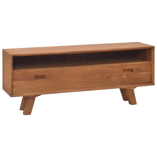 vidaXL TV Stand 43.3"x11.8"x17.7" Solid Wood Teak