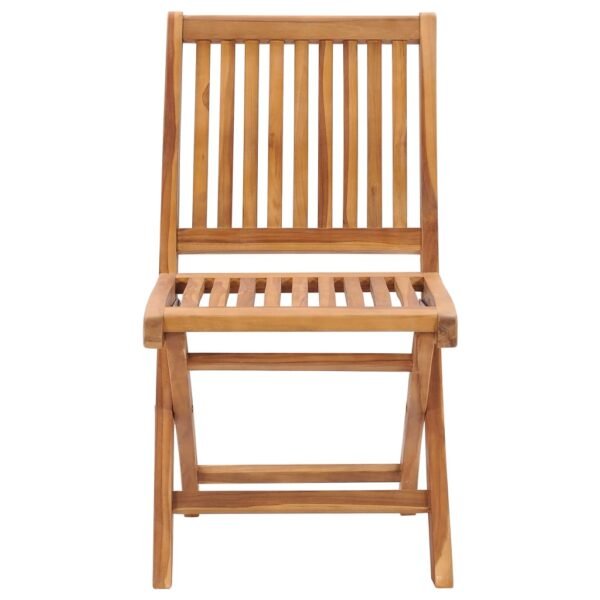 vidaXL Folding Patio Chairs with Cushions 4 pcs Solid Teak Wood - Image 4