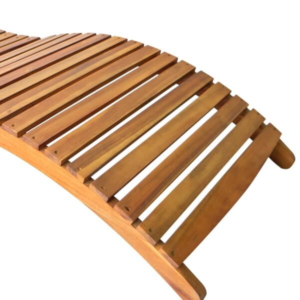 vidaXL Sun Loungers 2 pcs with Cushions Solid Acacia Wood - Image 4