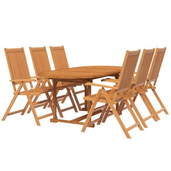 vidaXL 7 Piece Patio Dining Set Solid Wood Acacia - Image 2