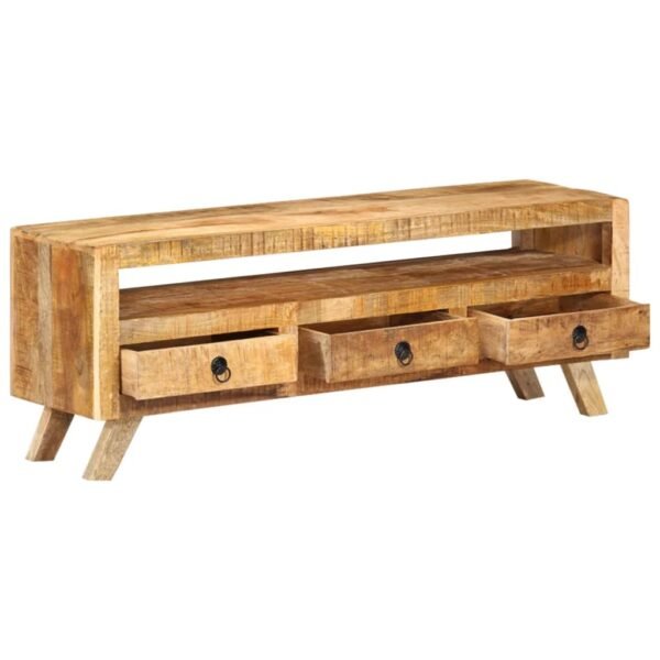 vidaXL TV Stand 43.3"x11.8"x15.7" Solid Wood Mango - Image 2