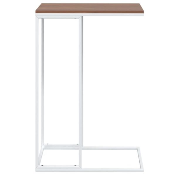 vidaXL Side Table White 15.7"x11.8"x23.2" Engineered Wood - Image 2