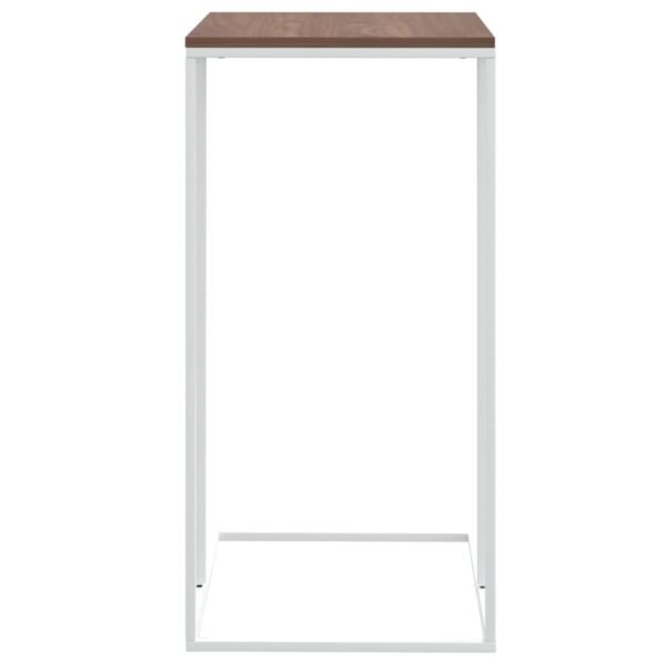 vidaXL Side Table White 15.7"x11.8"x23.2" Engineered Wood - Image 3