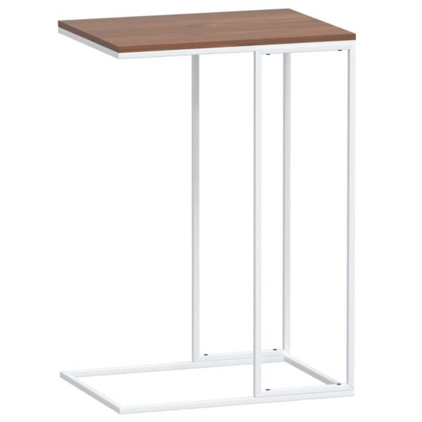 vidaXL Side Table White 15.7"x11.8"x23.2" Engineered Wood - Image 4