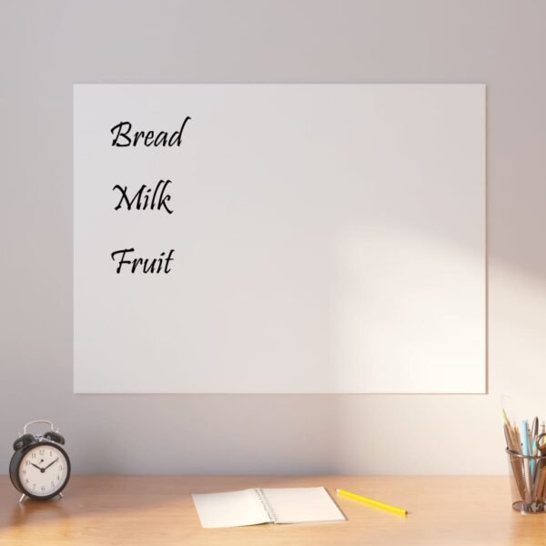 vidaXL Wall-mounted Magnetic Board White 31.5"x23.6" Tempered Glass