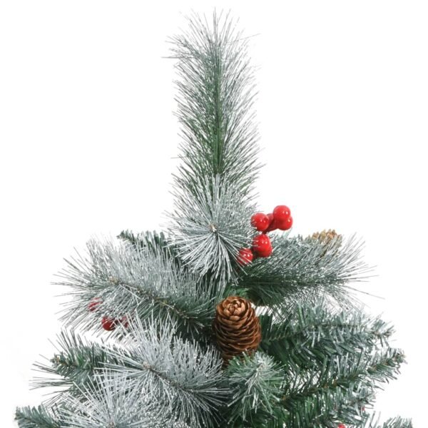 vidaXL Artificial Hinged Christmas Tree with Cones and Berries 47.2" - Image 5