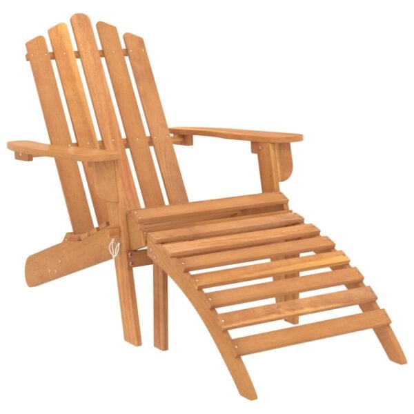 vidaXL Patio Adirondack Chairs with Footrests 2 pcs Solid Wood Acacia - Image 2